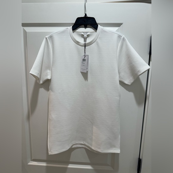REISS BRADLEY
INTERLOCK JERSEY CREW NECK T-SHIRT 
COLOR: WHITE - Picture 2 of 3